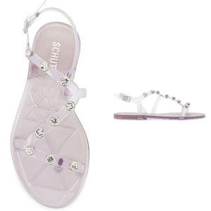 Schultz  Bria clear rhinestone sandals